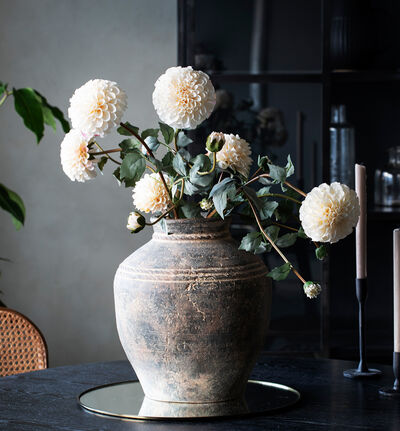 Kunstig hvit dahlia 78 cm Kunstig hvit dahlia 78 cm